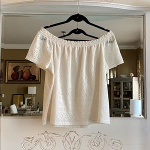 Lace off the shoulder blouse